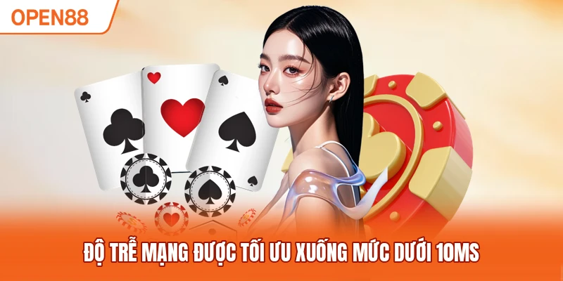 Độ trễ mạng được tối ưu xuống mức dưới 10ms